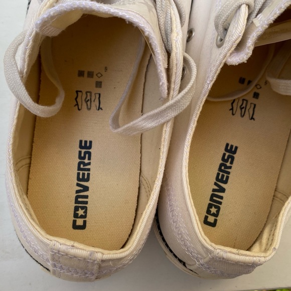 White Canvas Chuck Taylor All Stars Low Tops - Picture 4 of 7